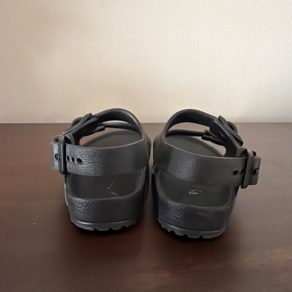 Birkenstock Black Rubber Kids Sandals 2 Straps Size 27 (youth 9-9.5) - Picture 5 of 10